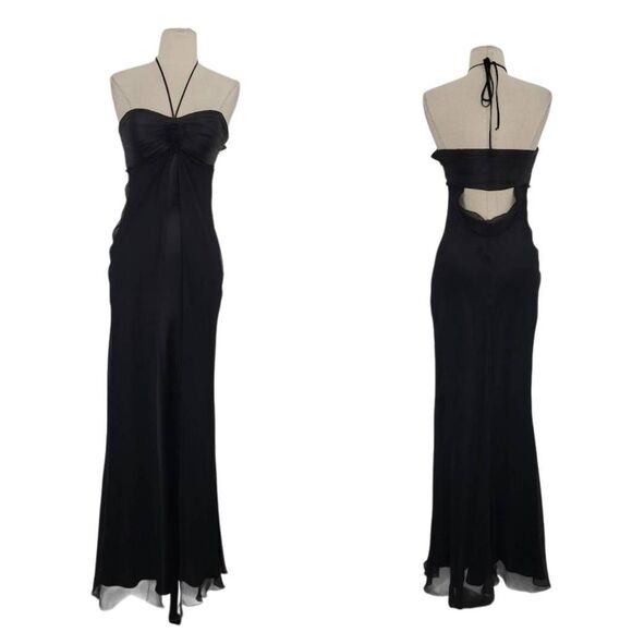 Laundry By Shelli Segal Dresses & Skirts - Y2K Laundry by Shelli Segal Strapless Silk Maxi Dress Gown Sz 2XS Petite Overlay
